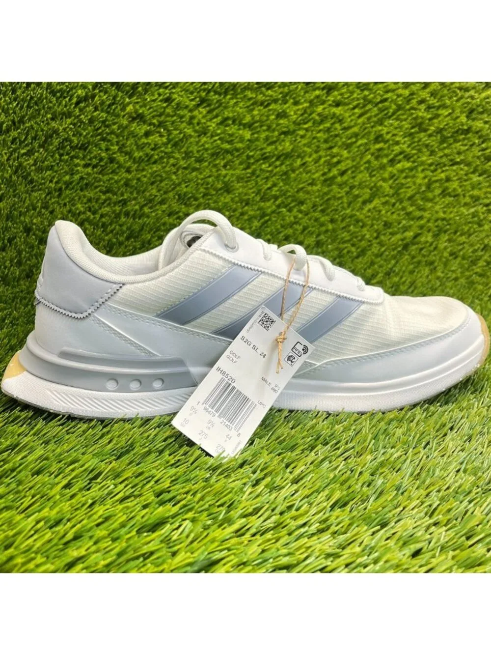 Adidas S2G SL 24 Mens Size 10 Cloud White Silver Running Spikeless Golf Shoes